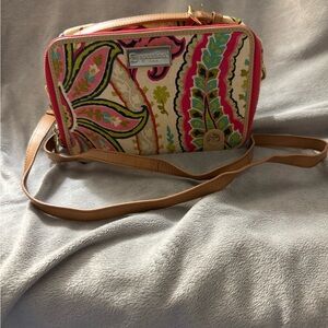 Spartina 449 Vibrant Floral Crossbody Bag EUC